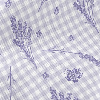 Classic Plaid Lavender Standard Corduroy