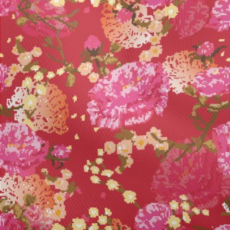 Noble Red Flowers Dobby