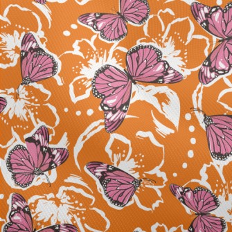 Bright Flowers And Pink Butter Dobby