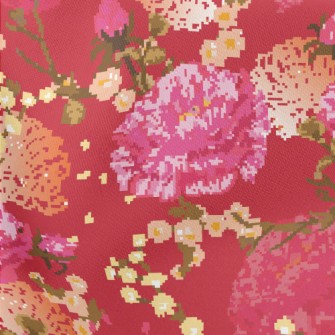 Noble Red Flowers Stretch Ponte