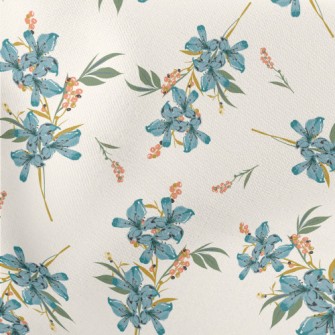 Watercolor Flowers Bouquet Stretch Ponte