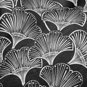 Simple Lines Flowers Minky