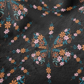 Flowers Make Up Butterflies Minky