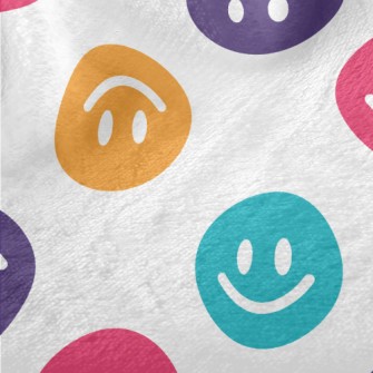 Colorful Upside Down Smiley Fa Minky