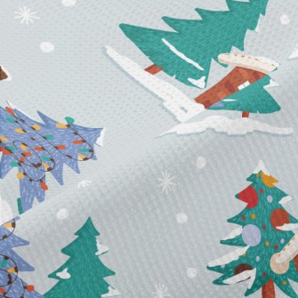 Christmas Snow House Piqué