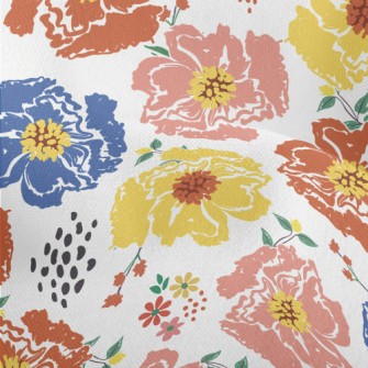 Art Graffiti Flowers Lightweight Performance Linen