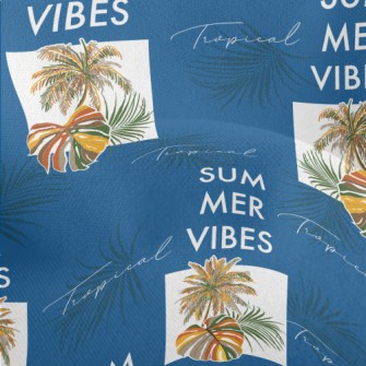 Tropical Rainforest Leaves Lightweight Performance Linen