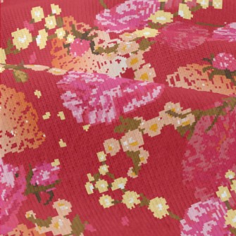 Noble Red Flowers Modern Jersey
