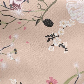 Sweet Daisy Bird Jersey Backed Fleece