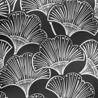 Simple Lines Flowers Jersey Backed Fleece