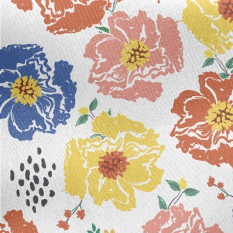 Art Graffiti Flowers Jersey Backed Fleece