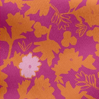 Art Graffiti Flowers Jersey Backed Fleece