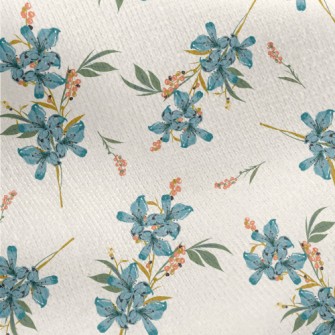 Watercolor Flowers Bouquet Jersey Backed Fleece