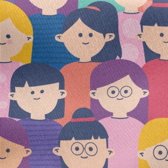 Cute Cartoon Characters Jersey Backed Fleece