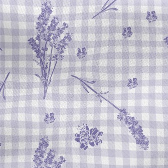 Classic Plaid Lavender Jersey Backed Fleece
