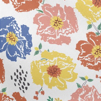 Art Graffiti Flowers Pongee