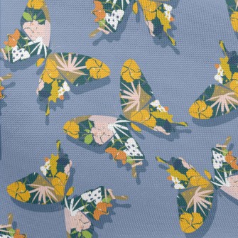 Flowers Wings Butterfly Pongee