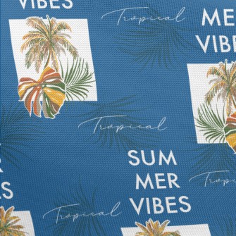 Tropical Rainforest Leaves Pongee