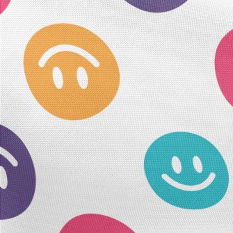 Colorful Upside Down Smiley Fa Pongee