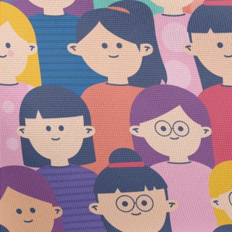 Cute Cartoon Characters Pongee