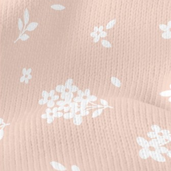 Mini White Flower Bouquet Stretch Jersey