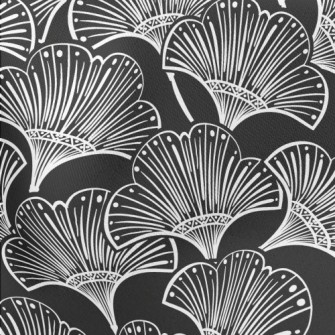 Simple Lines Flowers Lightweight Cotton Poplin