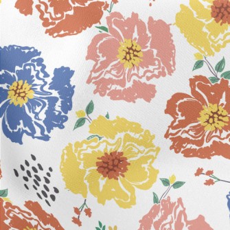 Art Graffiti Flowers Lightweight Cotton Poplin