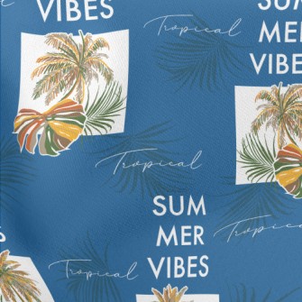 Tropical Rainforest Leaves Lightweight Cotton Poplin