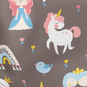 Beautiful Princess Castle Lightweight Cotton Poplin