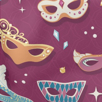 Ornately Decorated Mask Lightweight Cotton Poplin