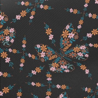 Flowers Make Up Butterflies Midweight Cotton Poplin