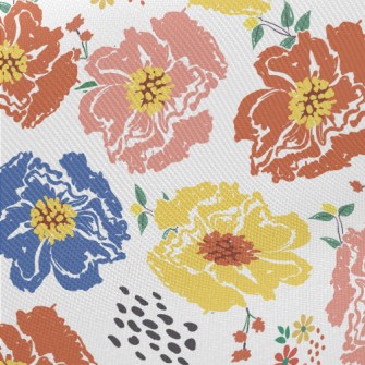 Art Graffiti Flowers Midweight Cotton Poplin