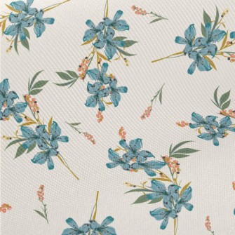 Watercolor Flowers Bouquet Midweight Cotton Poplin