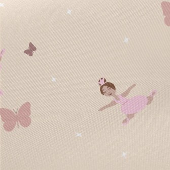 Spinning Jumping Ballet Girl Midweight Cotton Poplin