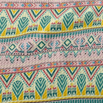 Mayan Tribal Totem Birdseye Piqué