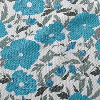 Cool Big Flowers Birdseye Piqué