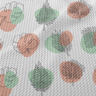 Color Block Tropical Plants Birdseye Piqué