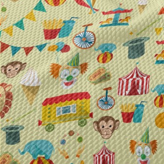 Clown Fun Park Birdseye Piqué