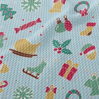 Christmas Dinner Decoration Birdseye Piqué