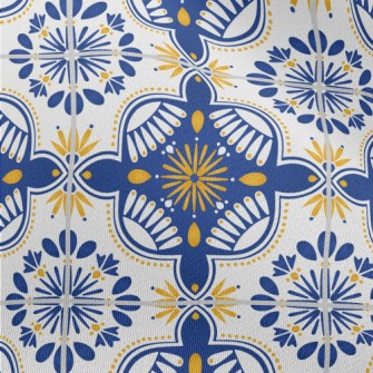 European Tiles With Flowers An Chiffon