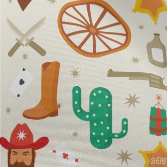 Western Cowboy Character Chiffon