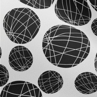 Staggered Lines And Dots Chiffon