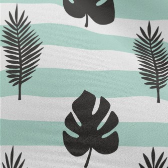 Large Striped Leaves Chiffon