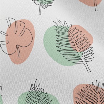 Color Block Tropical Plants Chiffon