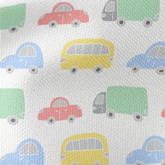 Colorful Cars And Trucks Waterproof Canvas