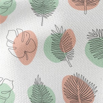 Color Block Tropical Plants Waterproof Canvas