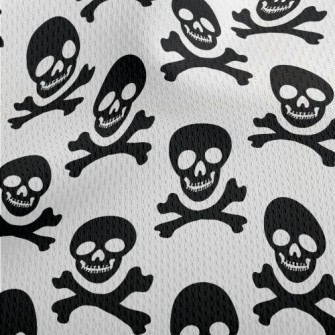 Grinning Skull Athletic Mesh Flat Back