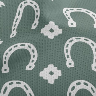 Cartoon Horseshoe Athletic Mesh Flat Back