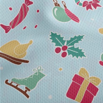 Christmas Dinner Decoration Athletic Mesh Flat Back