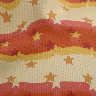 Retro Mottled Stars Athletic Mesh Flat Back